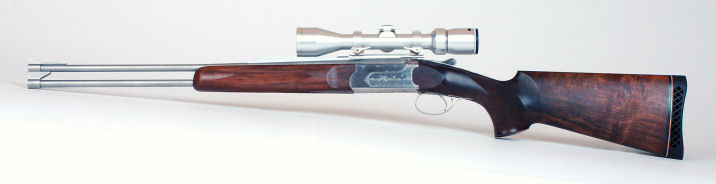 hunting rifle gun. Double rifle gun for big game